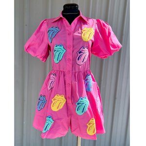 NEW Pink Rolling Stones Romper